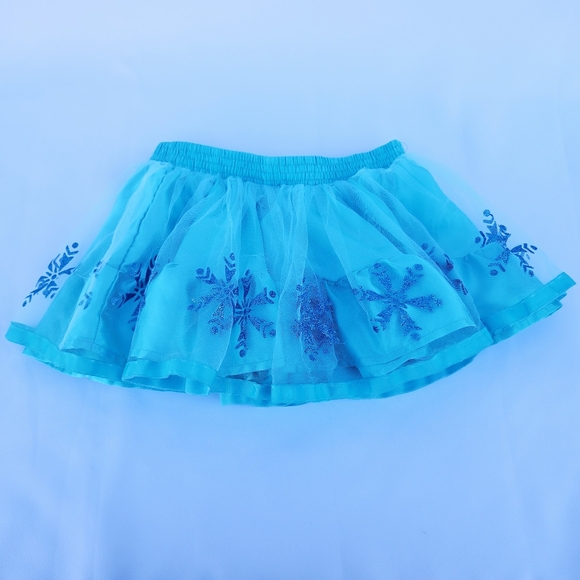Disney Parks Princess Cinderella Blue Sparkle Ruffle Fluffy Skirt Sz-5 Pre-Owned - Picture 2 of 7